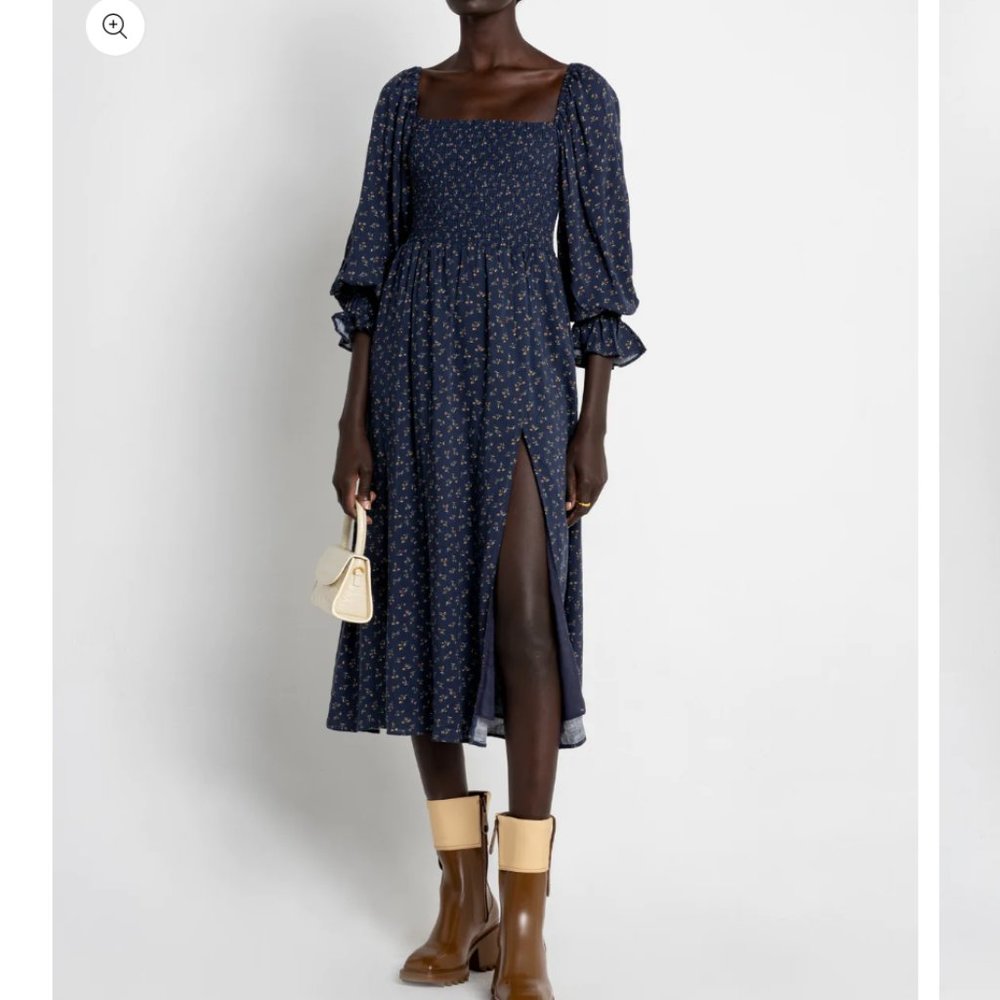 Smocked Midi Dress